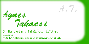 agnes takacsi business card